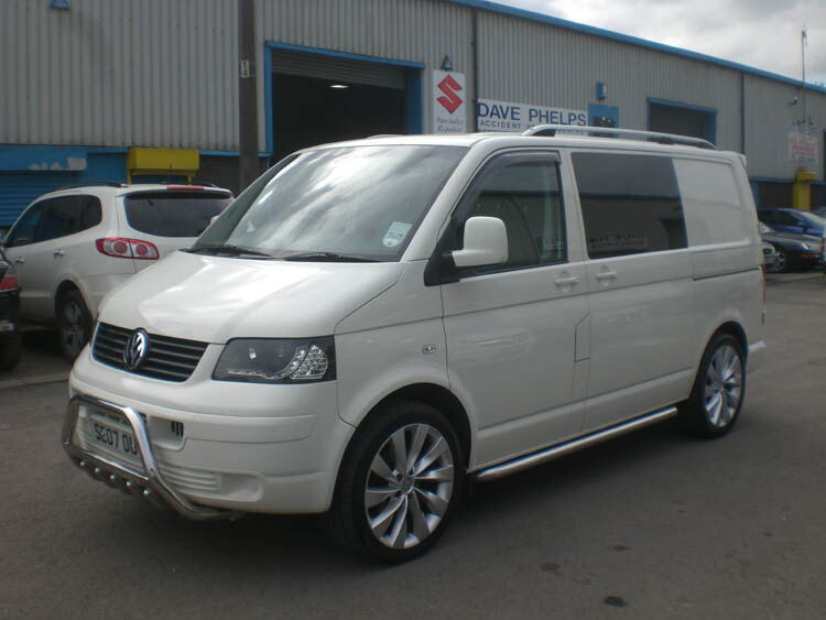 Customised white VW Transporter
